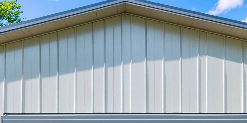 High-key image of aluminum siding on a house.