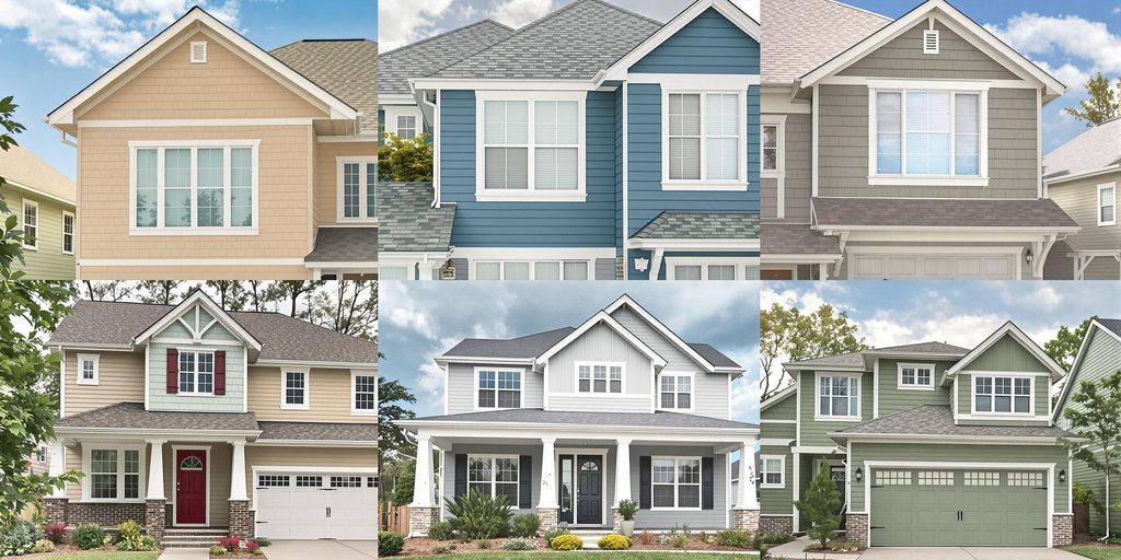 Colorful houses displaying diverse exterior paint options.