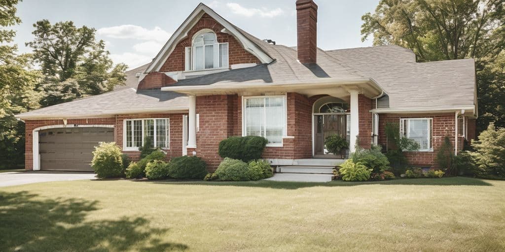 exterior brick house sunny Niagara Falls