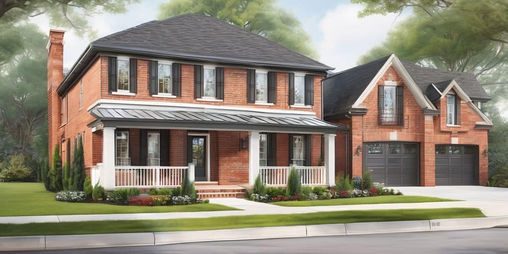 painted brick homes in Hamilton with different sheen options