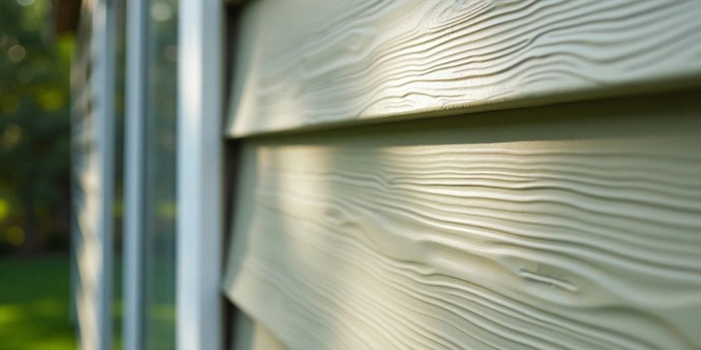 Clean house siding in bright light