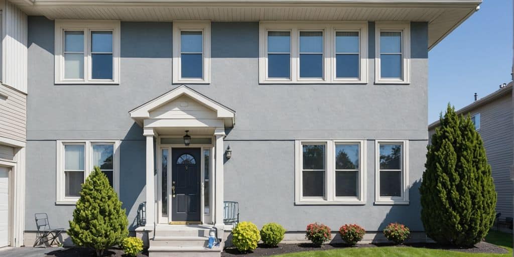 Freshly painted house exterior