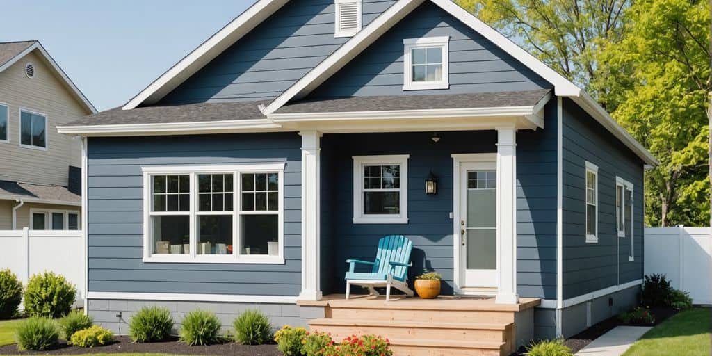 Modern house with vinyl siding