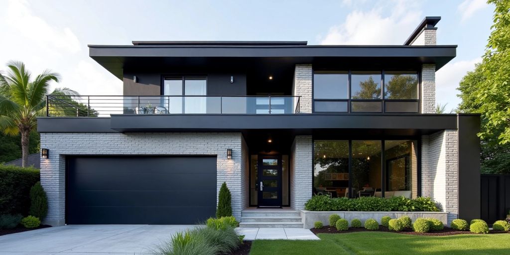 Modern Etobicoke house with monochromatic brick