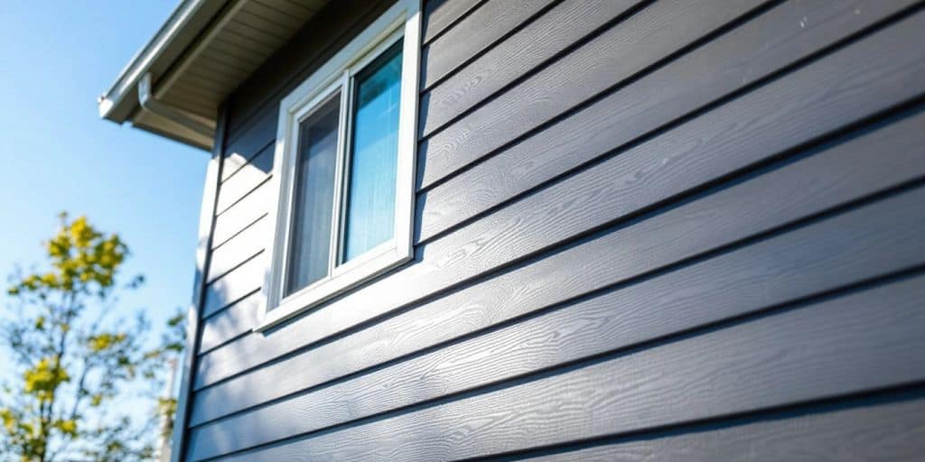 Bright aluminum siding on a modern house exterior.