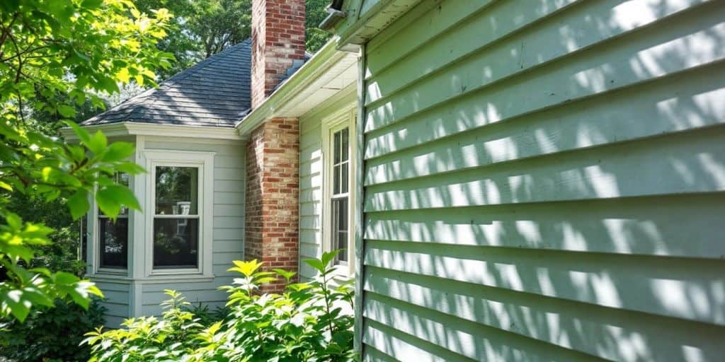 Restored aluminum siding on a house in Cambridge.