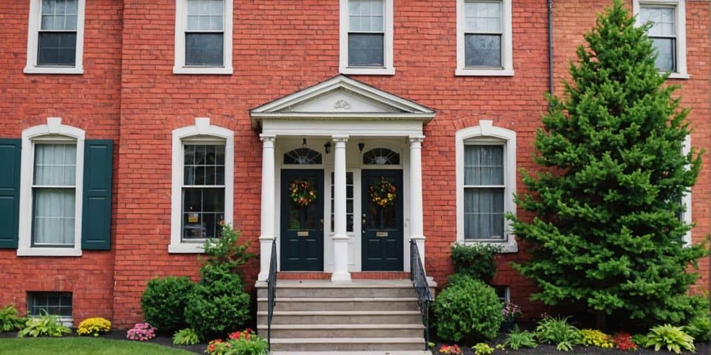 Vibrant brick house in Niagara Falls