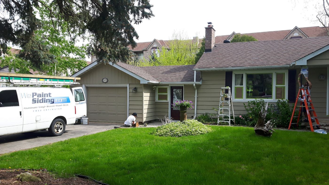 Before After We Paint Siding Exterior Painting 1 647 699 8228   We Paint Siding Van And Crew 