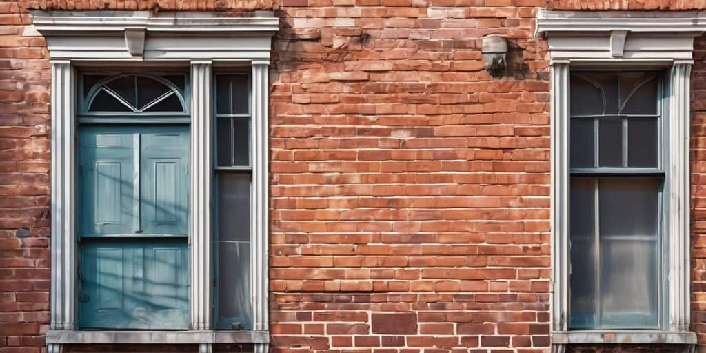 Brick house with sensitive painting methods