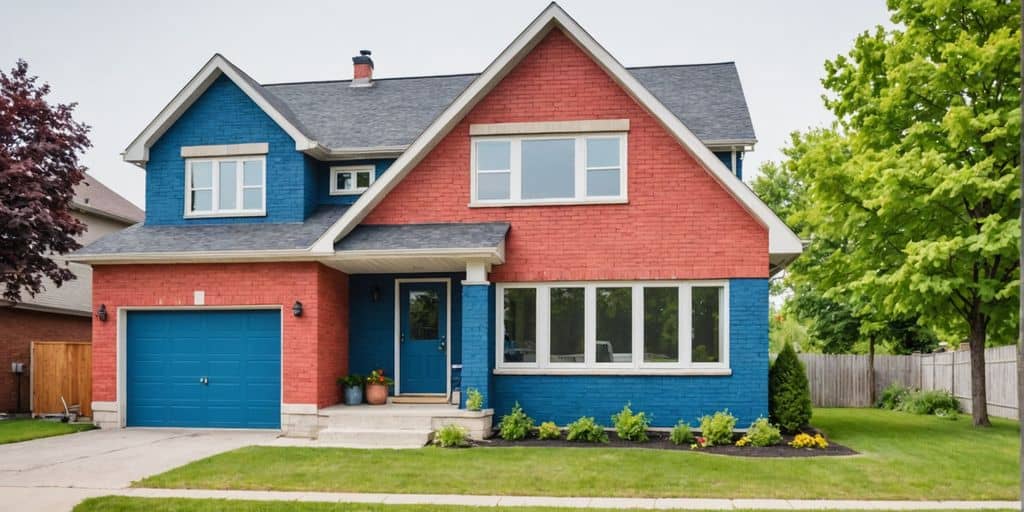 Revitalized home exterior with freshly painted brickwork