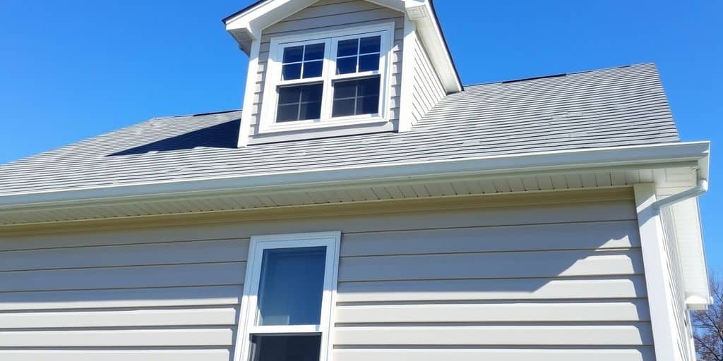 Freshly painted aluminum siding on a house exterior