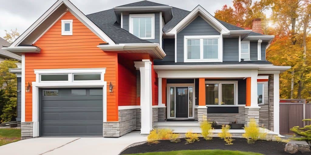 Modern house with coordinated vinyl siding and trim